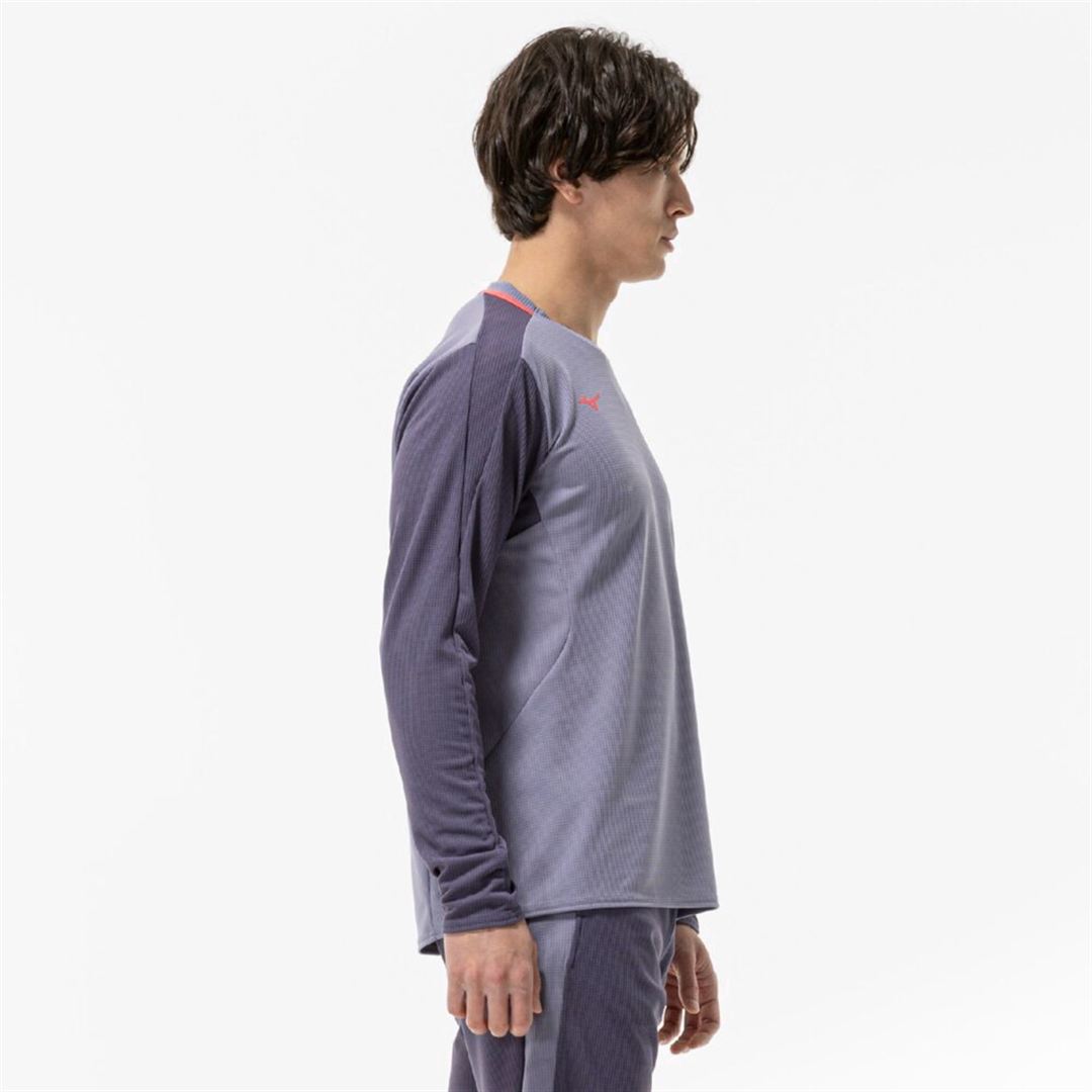 【汗処理／通気】ドライエアロフローTシャツ(長袖) グラナイトグレー XL