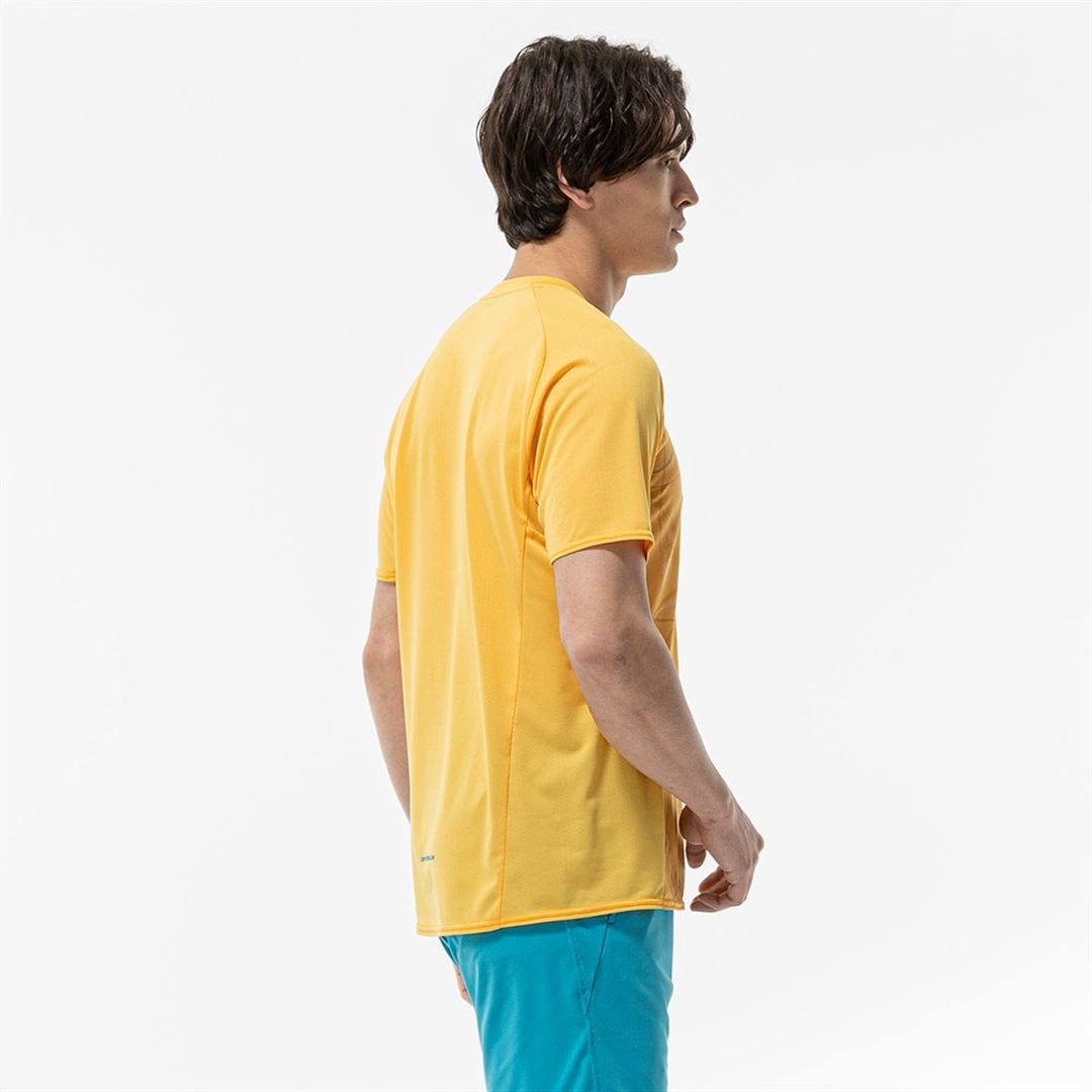 【汗処理／通気／軽量】ドライエアロフローライトTシャツ シトラスイエロー 2XL