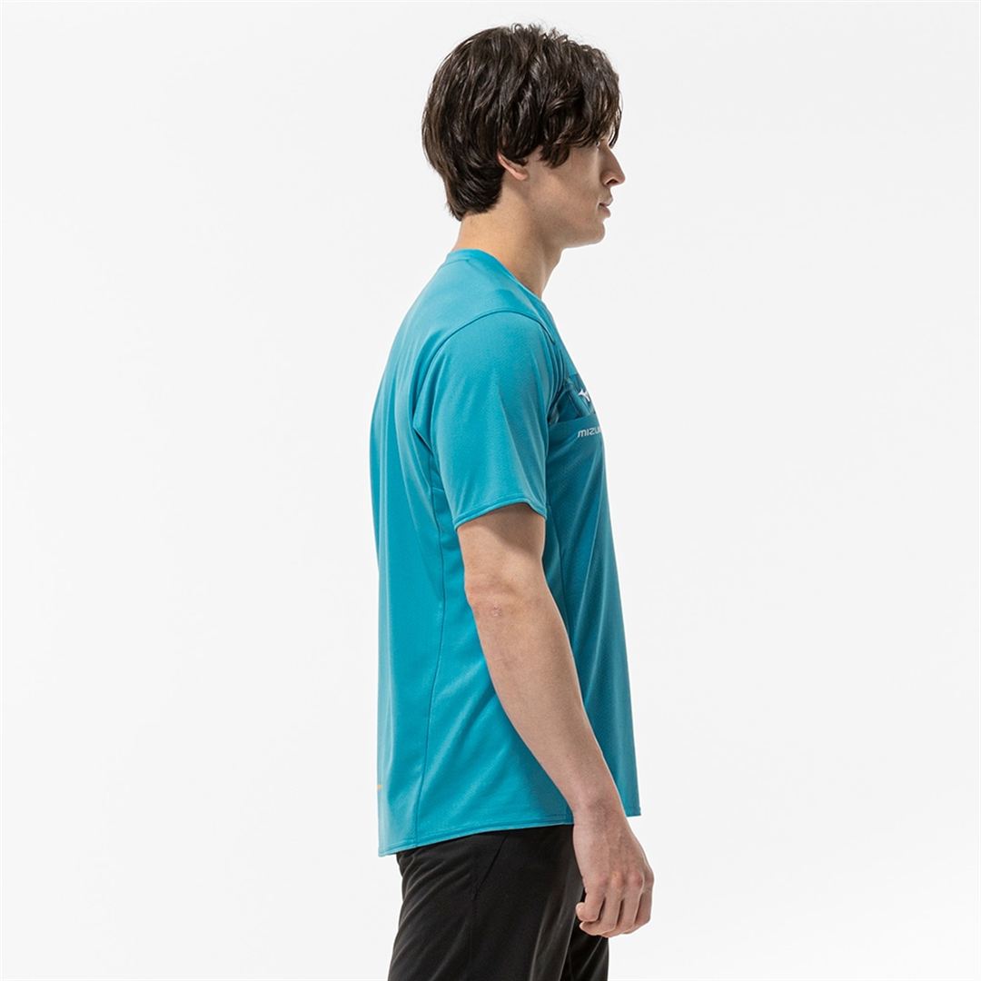 【汗処理／通気／軽量】ドライエアロフローライトTシャツ ターコイズ XL