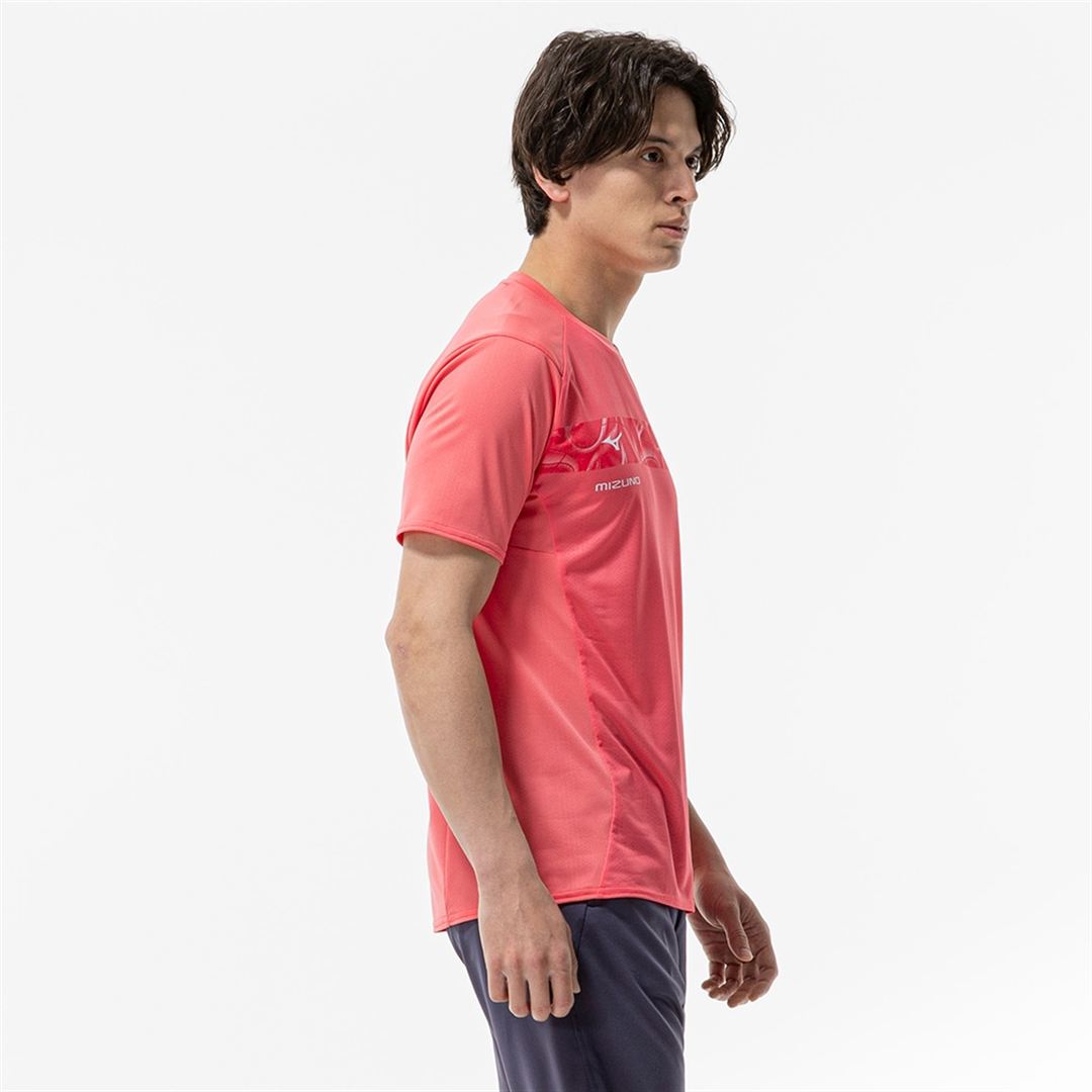 【汗処理／通気／軽量】ドライエアロフローライトTシャツ カリプソピンク XL