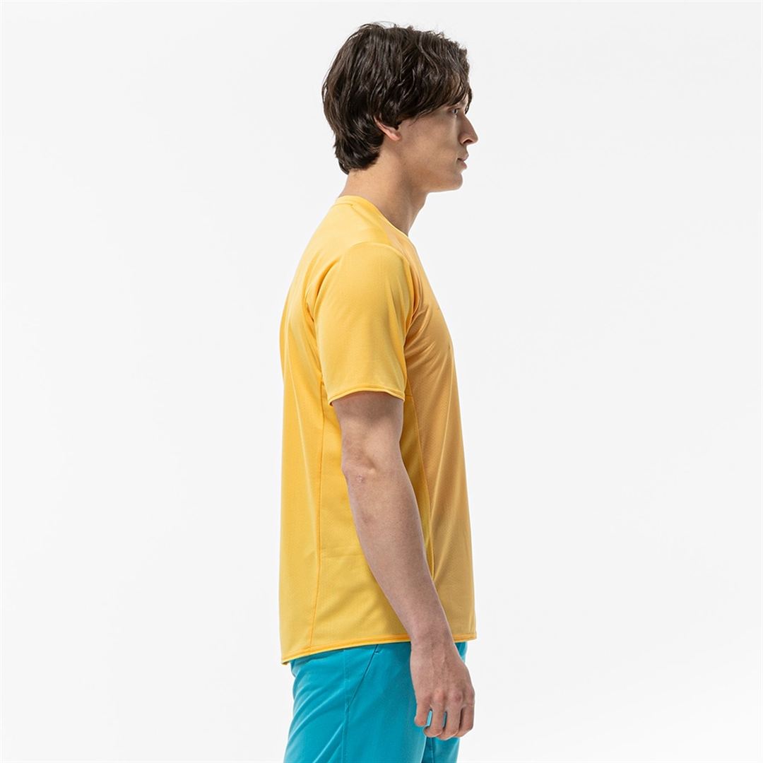 【汗処理／通気／軽量】ドライエアロフローライトTシャツ シトラスイエロー M
