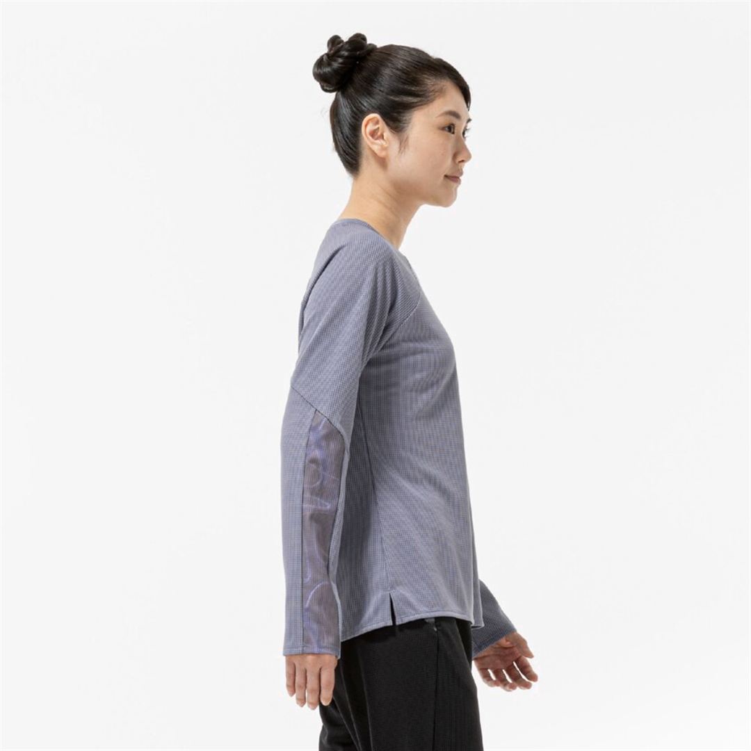 【汗処理／通気】ドライエアロフローTシャツ(長袖) グラナイトグレー L