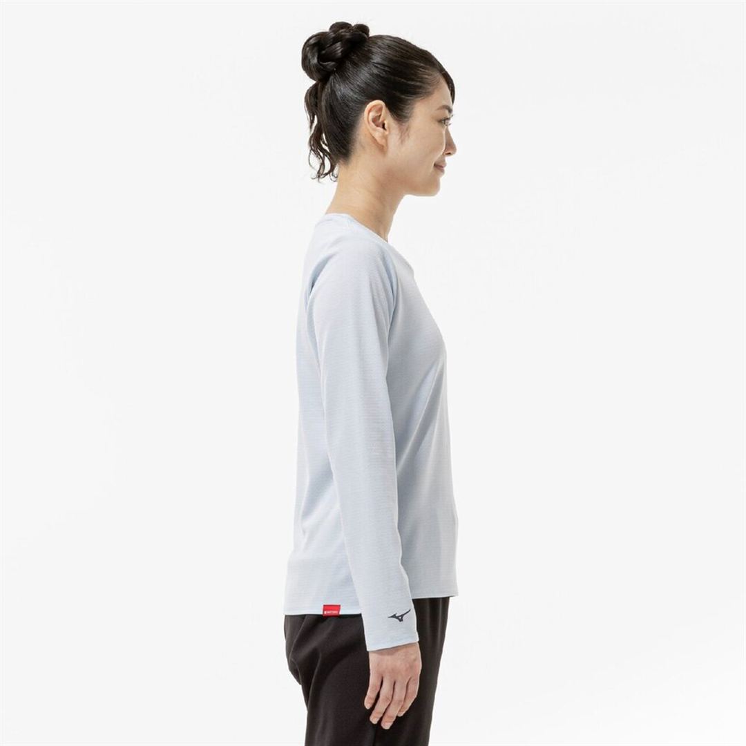 【吸湿発熱】ブレスサーモTシャツ(長袖) エアリーブルー XL