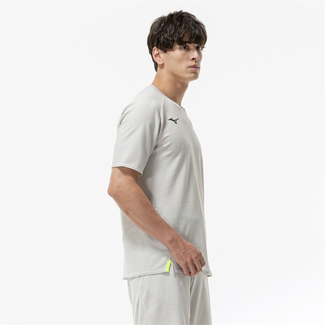 【汗処理／通気】ドライエアロフロージャカードTシャツ シルバーバーチ S
