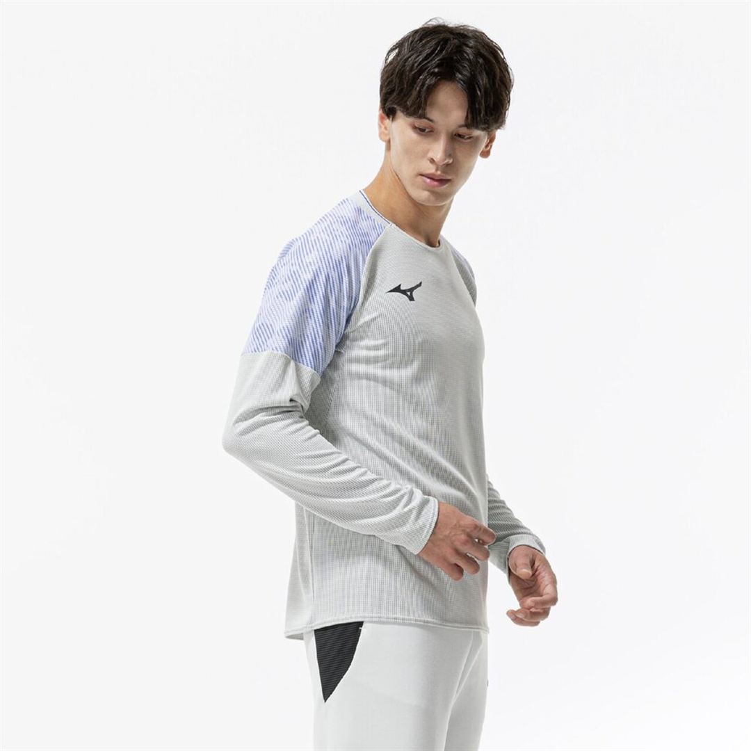 【汗処理／通気】ドライエアロフローTシャツ(長袖) Rホワイト XS