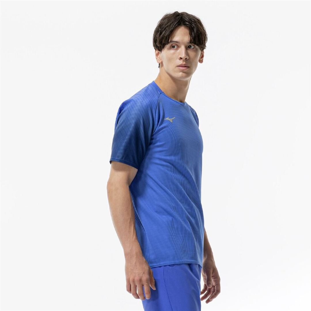 【汗処理／通気】ドライエアロフローTシャツ ダズリングブルー S