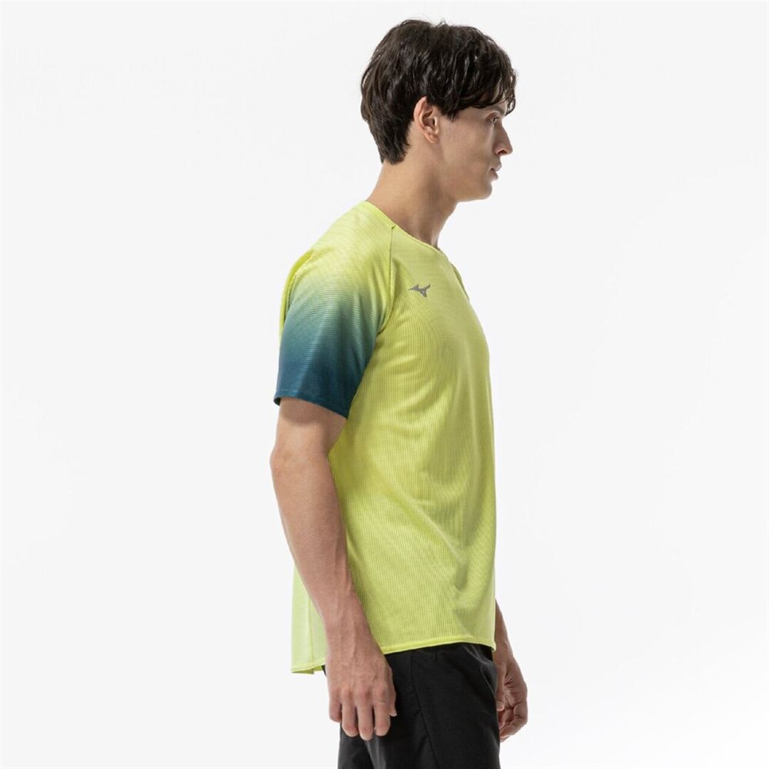 【汗処理／通気】ドライエアロフローTシャツ フォーチューンイエロー M