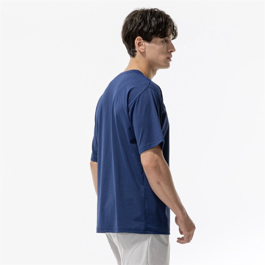 ストレッチソフトドライBIGロゴTシャツ エステートブルー XL