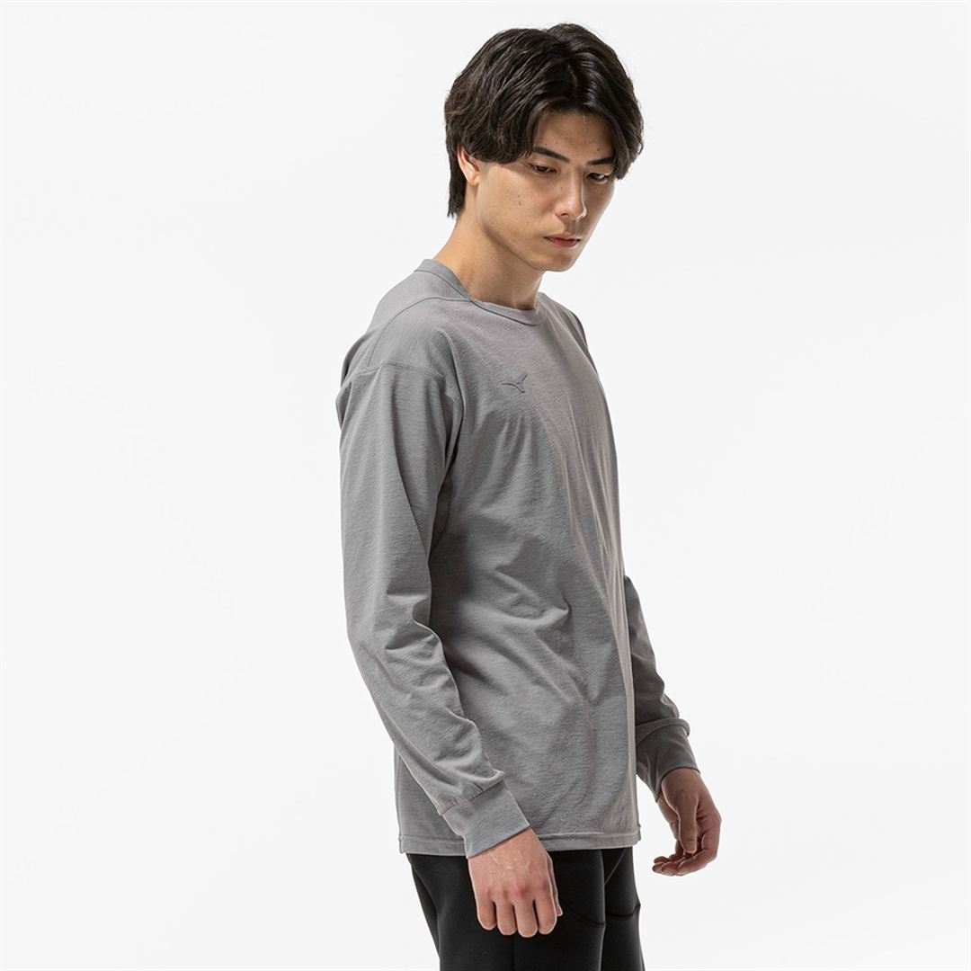 ストレッチソフトドライTシャツ(長袖) フロストグレー XL