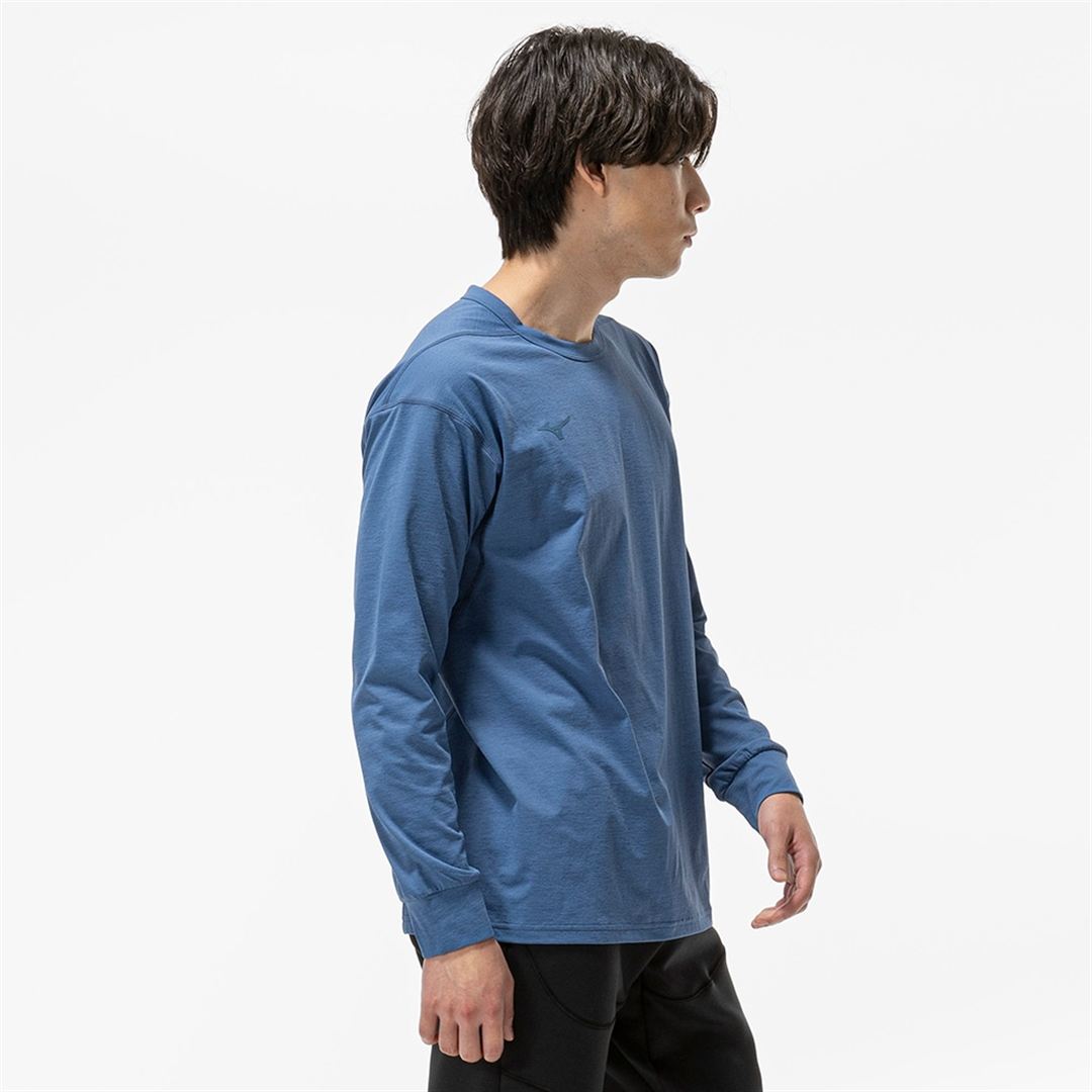 ストレッチソフトドライTシャツ(長袖) ステラーブルー S