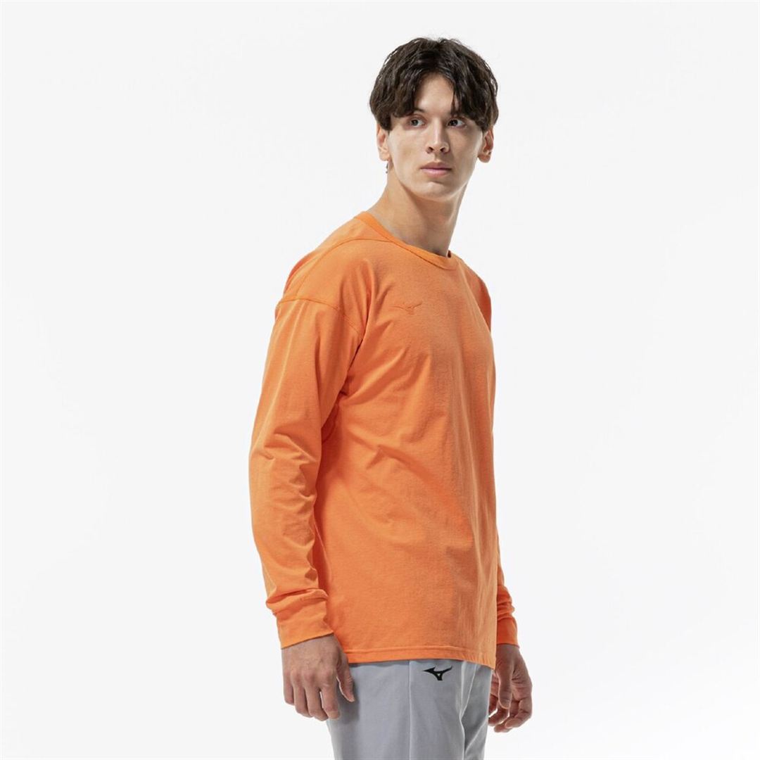ストレッチソフトドライTシャツ(長袖) サンセットオレンジ XL