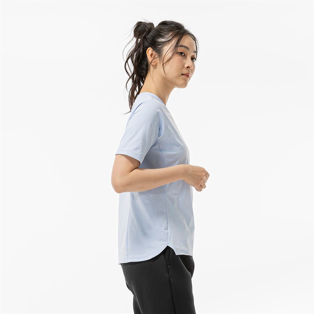 ストレッチソフトドライTシャツ ペールブルー XL