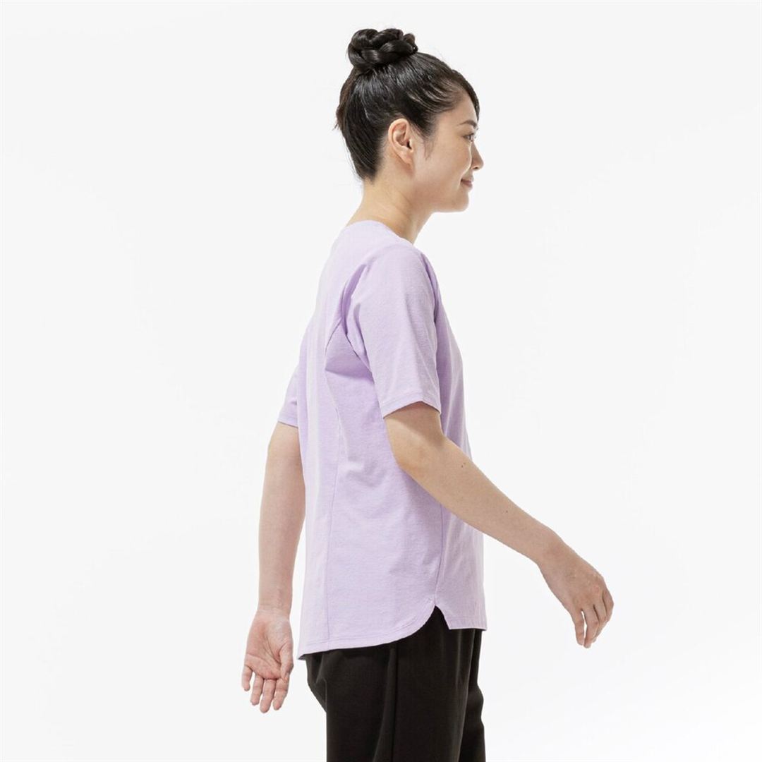 ストレッチソフトドライTシャツ ペールパープル XL