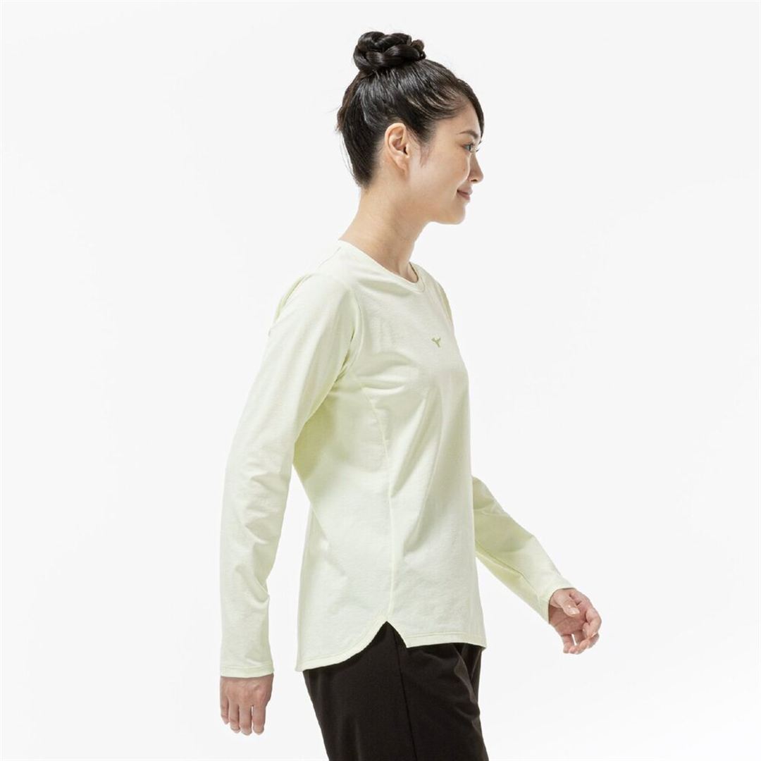 ストレッチソフトドライTシャツ(長袖) ソフトサンドイエロー S