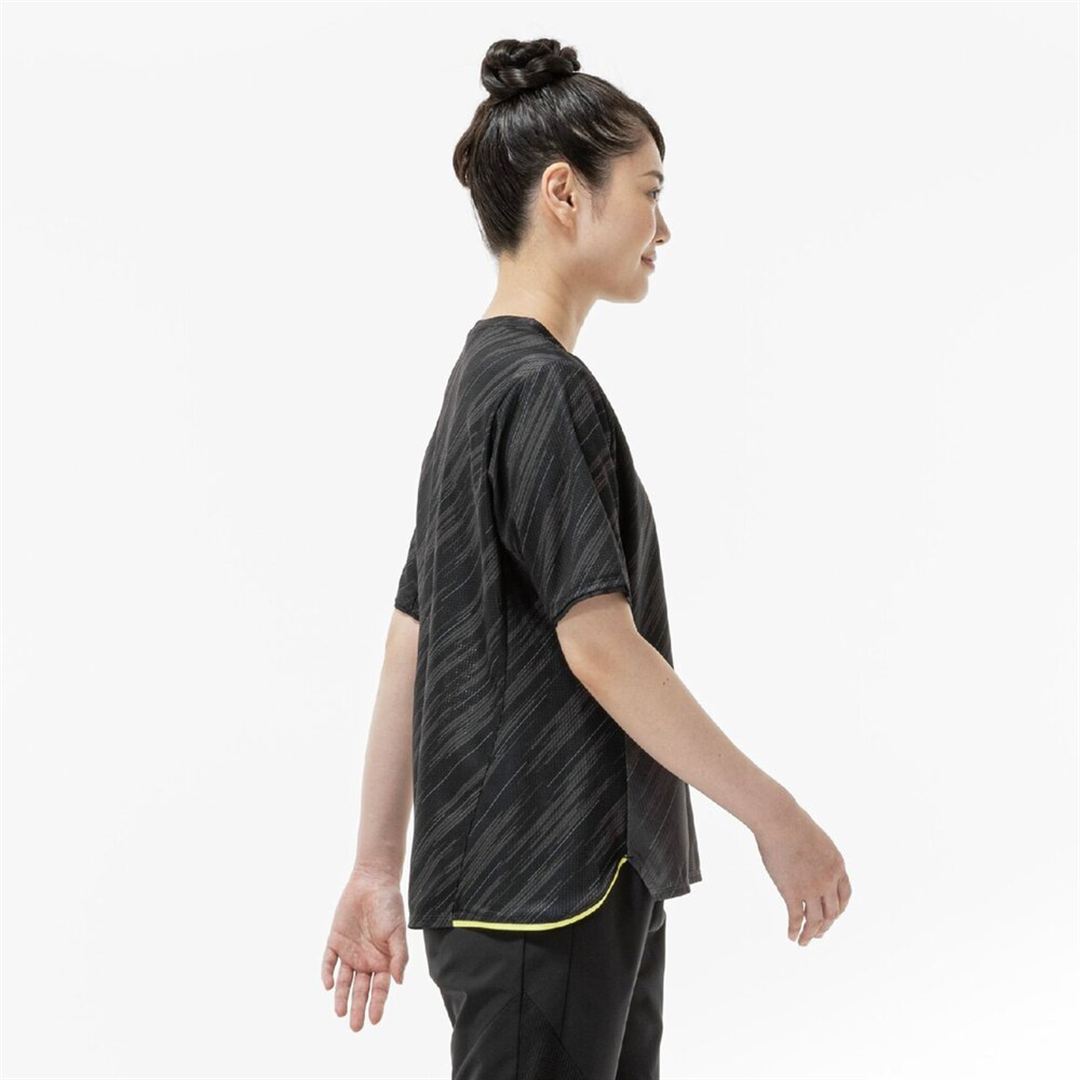 【汗処理／通気】ドライエアロフローグラデーションTシャツ(ワイドシルエット) ブラック S