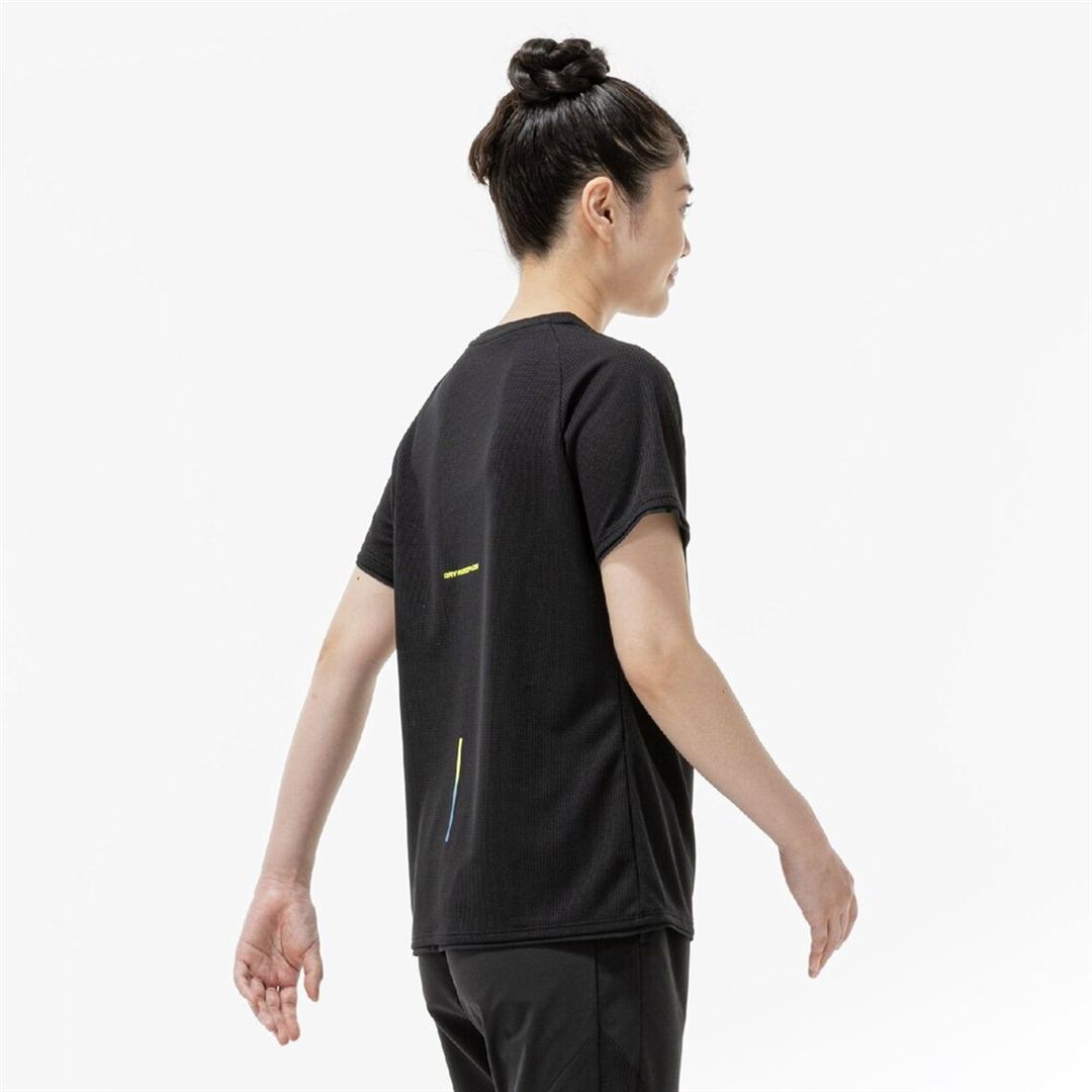 【汗処理／通気】ドライエアロフローTシャツ ブラック S