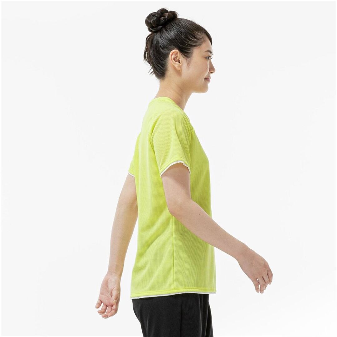 【汗処理／通気】ドライエアロフローTシャツ フォーチューンイエロー S