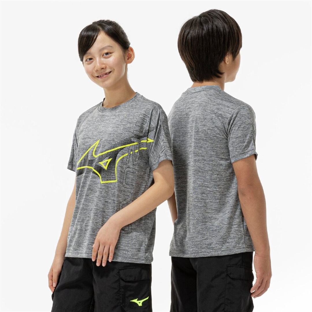 【抗菌防臭／防汚】GACHI Tシャツ ライトグレー杢 120