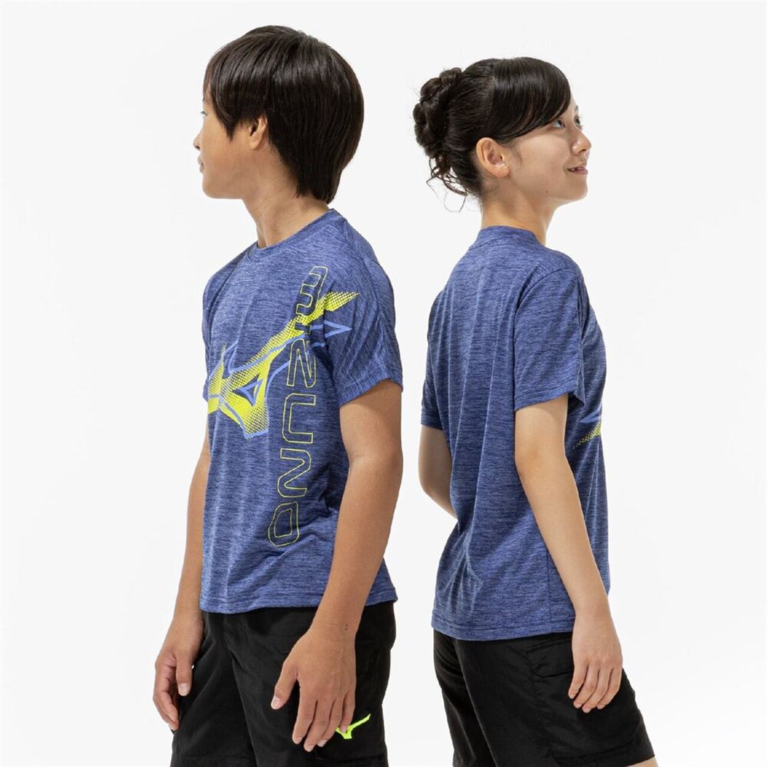 【抗菌防臭／防汚】GACHI Tシャツ エステートブルー杢 160