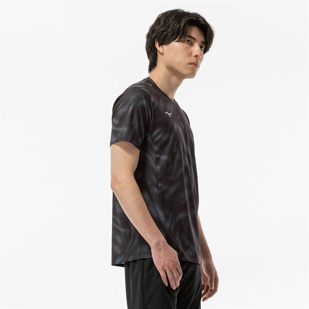 【汗処理／通気】ドライエアロフローTシャツ ブラック S