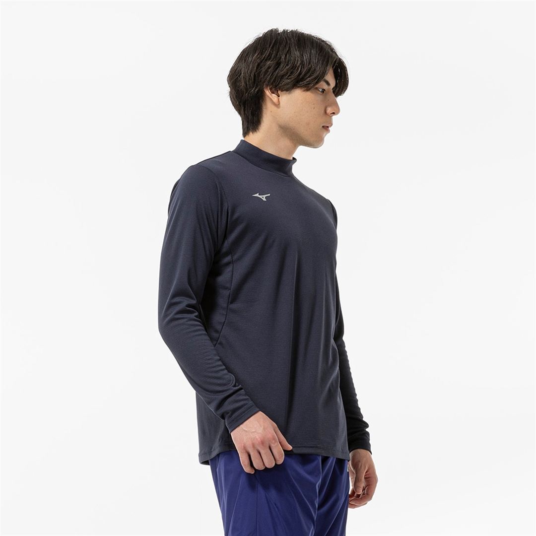 【吸湿発熱】ブレスサーモTシャツ(長袖) ディープネイビー XL