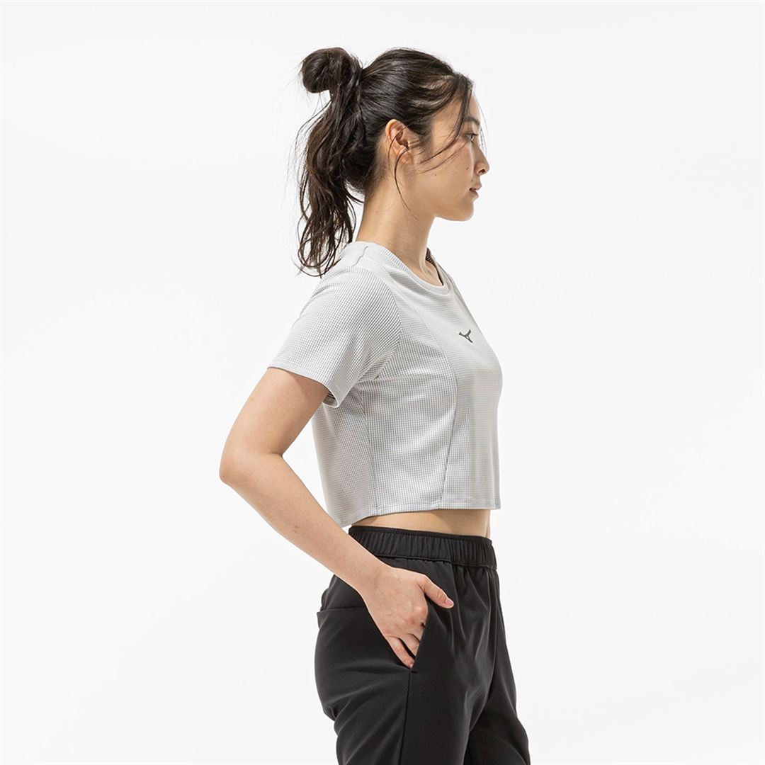 【汗処理／通気】ドライエアロフロークロップドTシャツ スノーホワイト XL