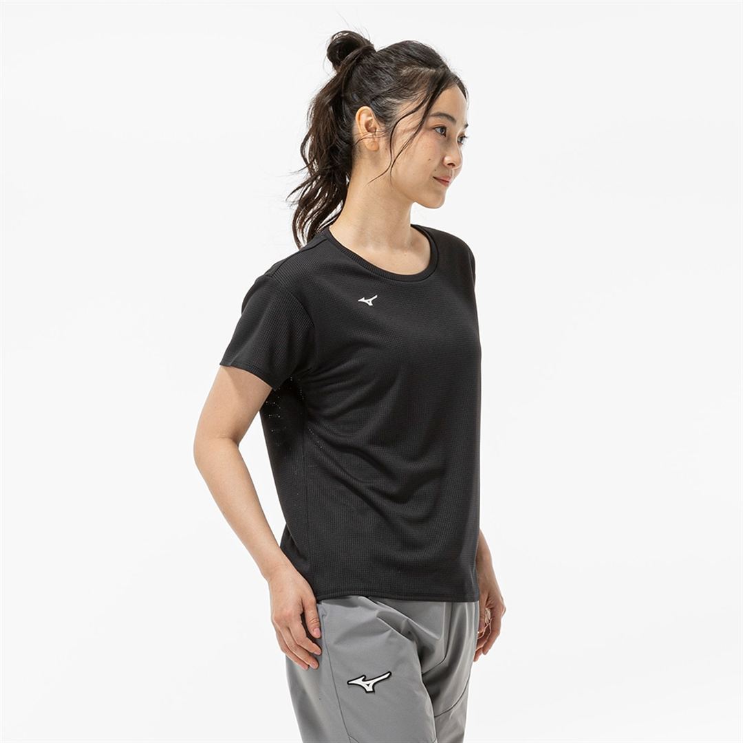 【汗処理／通気】ドライエアロフローTシャツ(ワイドシルエット) ブラック XL