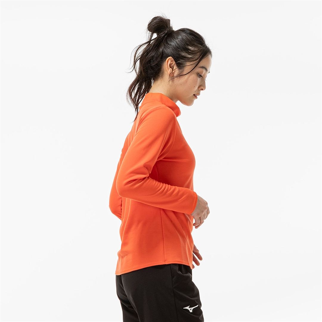 【吸湿発熱】ブレスサーモハイネックTシャツ(長袖) サンストーンオレンジ M