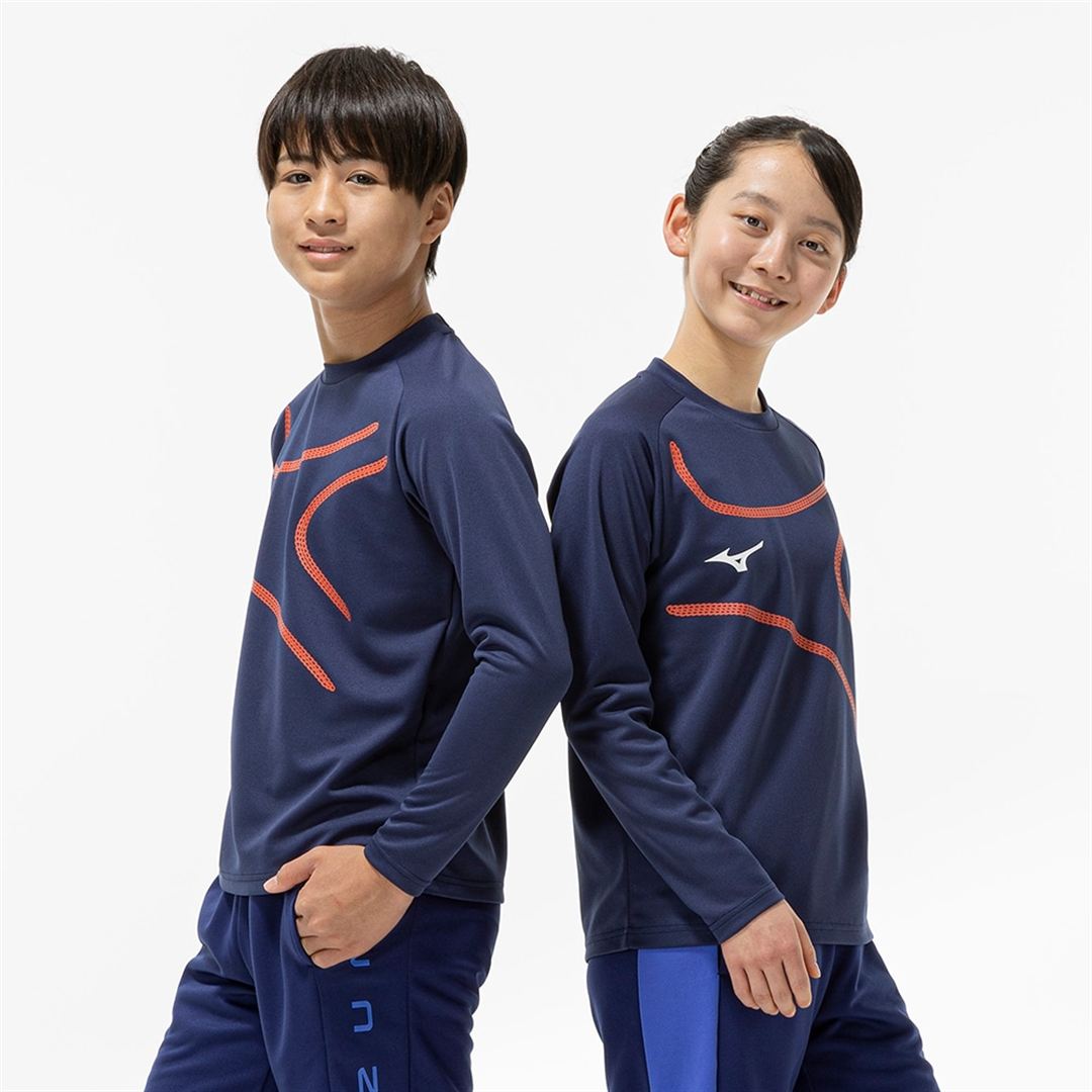 【抗菌防臭／防汚】GACHI Tシャツ(長袖) インシグニアブルー 120