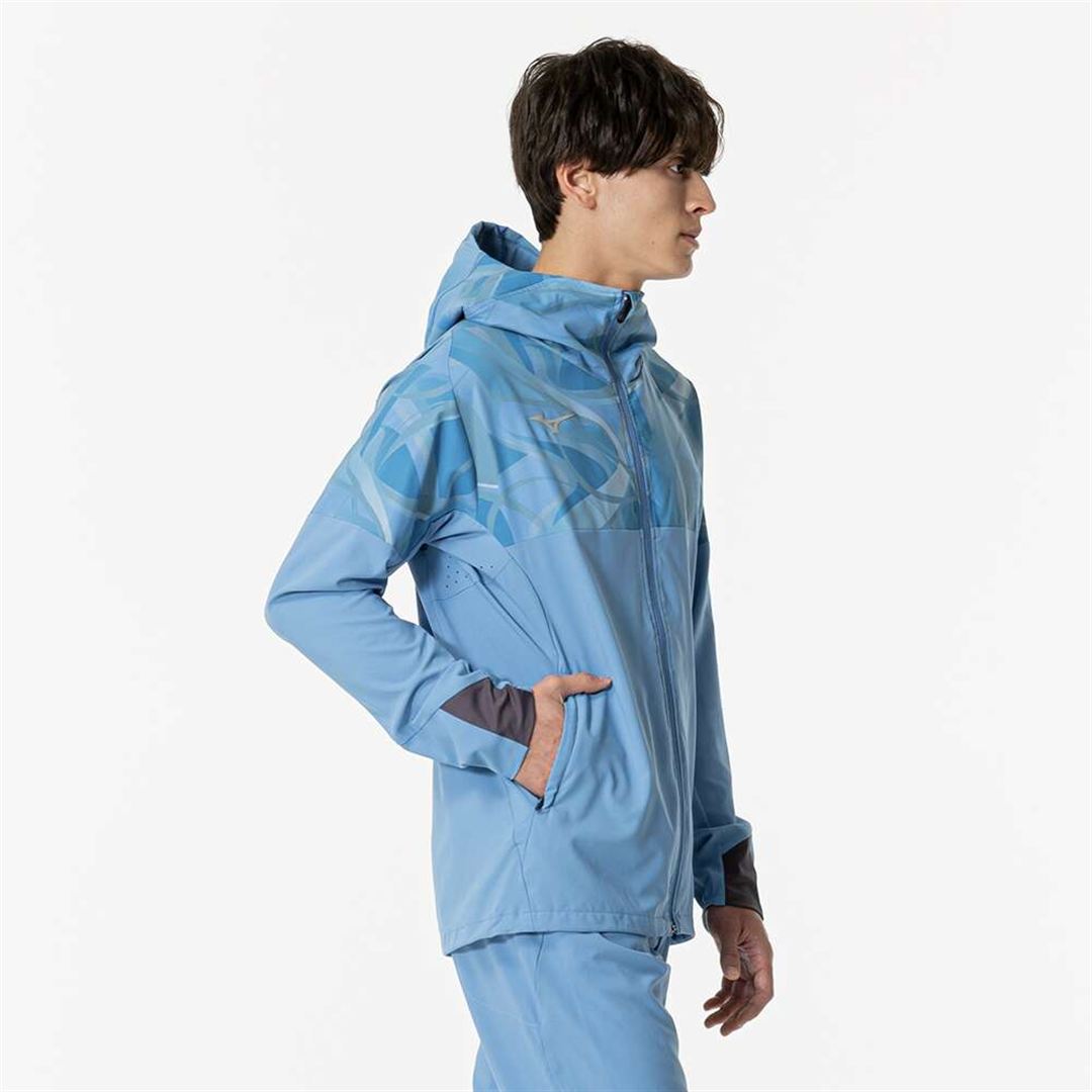 ストレッチクロスフーディ パリジャンブルー XL