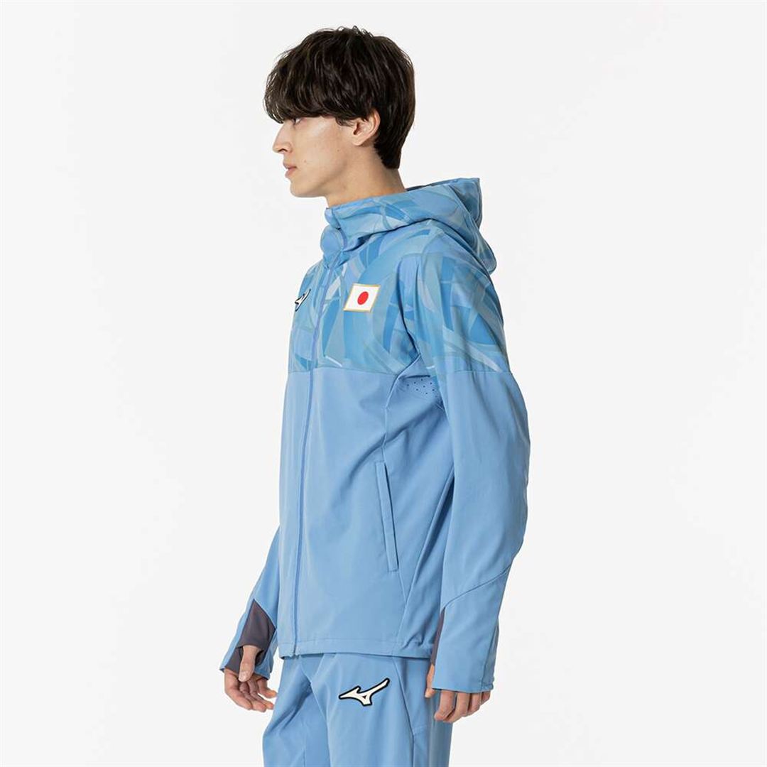 オーセンティックストレッチクロスフーディ パリジャンブルー XS