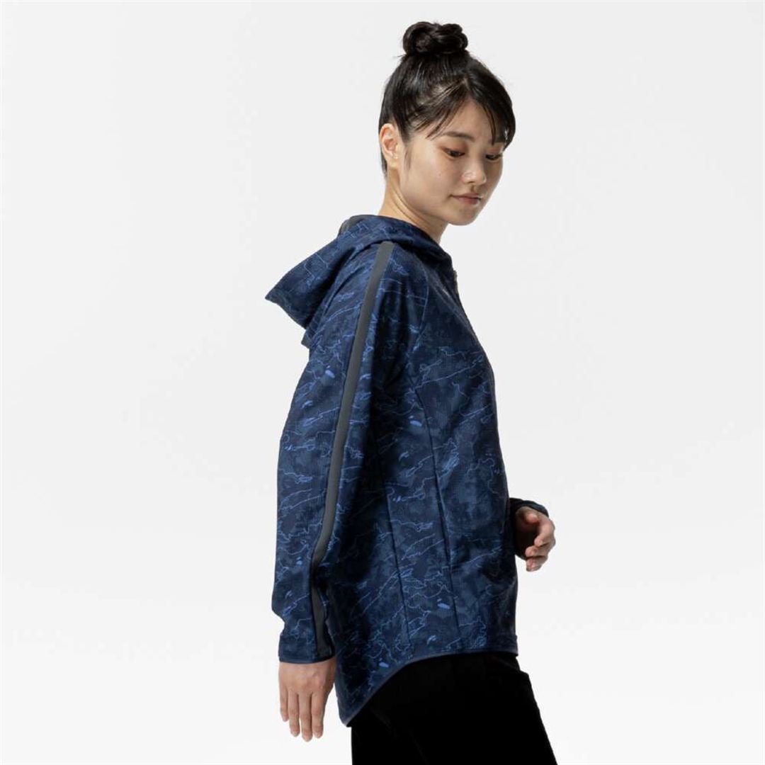 【汗処理／通気】ドライエアロフローフーディ ダークブルー XL