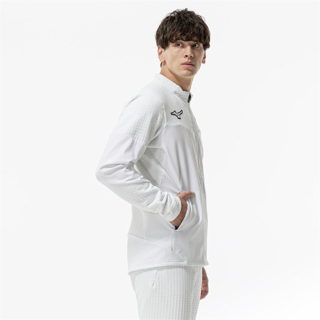 【ストレッチ／防風】テックシールドハイブリッドジャケット Rホワイト XL