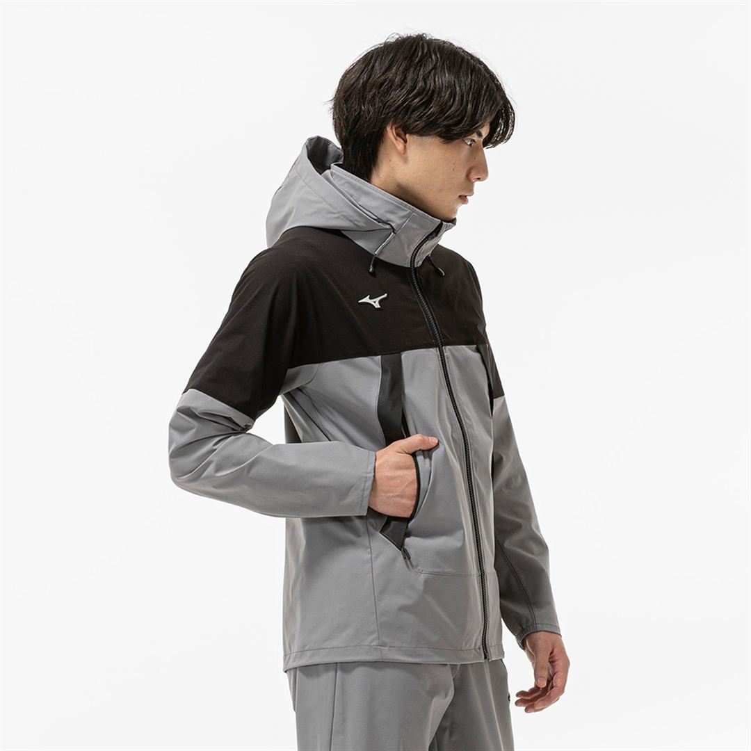 ストレッチウーブンジャケット フロストグレー×ブラック S