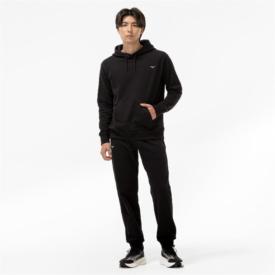 THE MZ SWEAT ワンポイントロゴスウェットフーディ ブラック XL