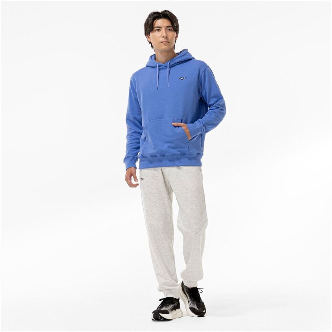 THE MZ SWEAT ワンポイントロゴスウェットフーディ マリンブルー XL