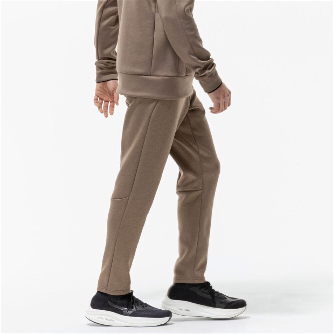 ストレッチスウェットスリムパンツ キャメル杢 XS