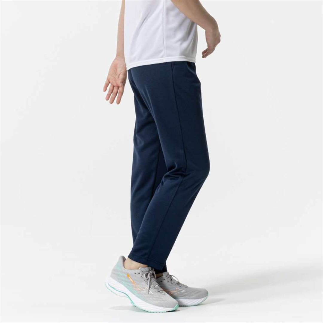 ナビドライ ニットロングパンツ ドレスネイビー×ブルー XL