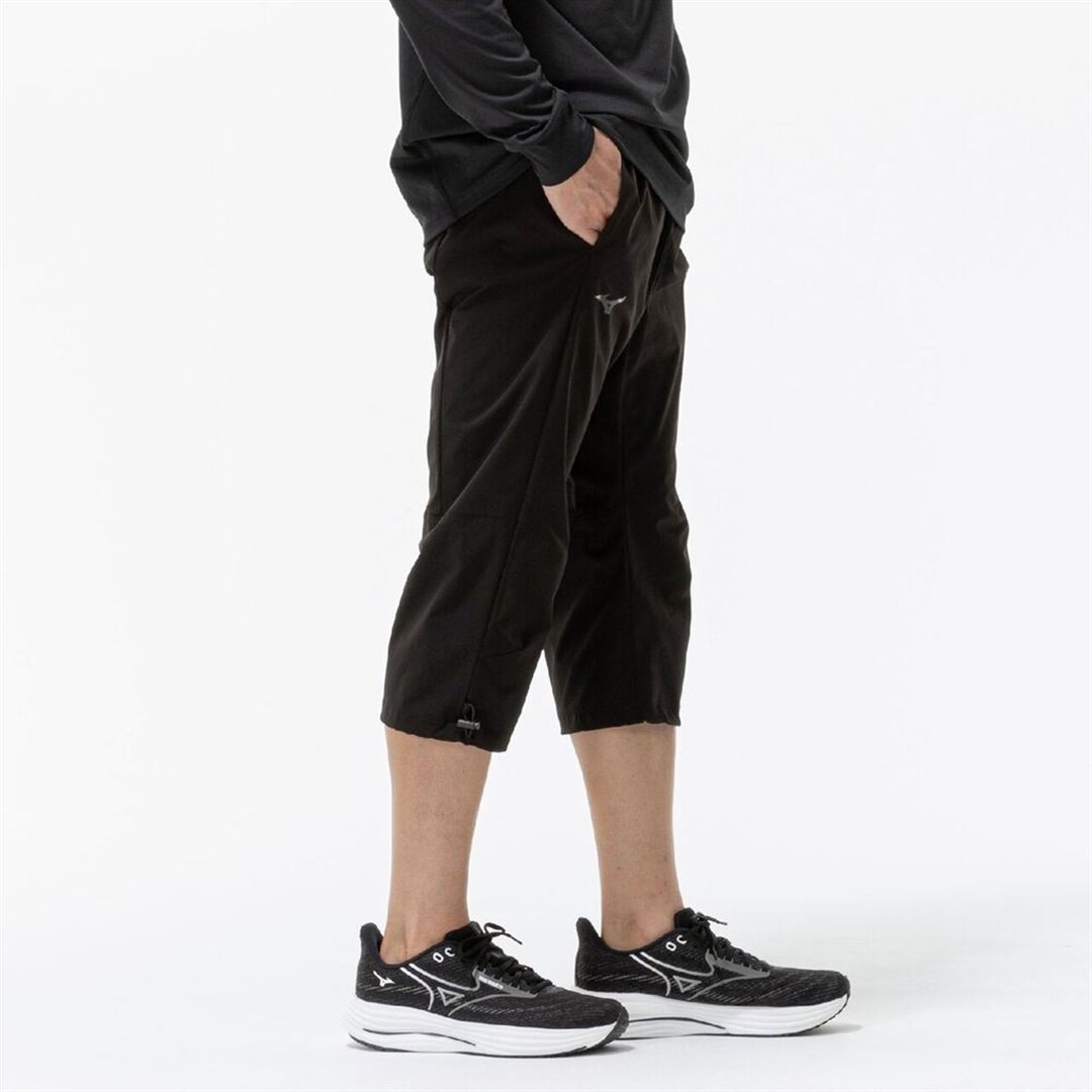 ストレッチウーブン7分丈パンツ ブラック XL