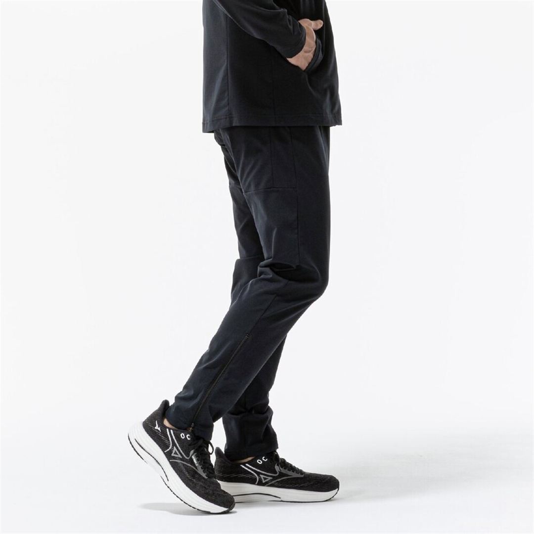 ライトストレッチニットパンツ ブラック×ブラック 150