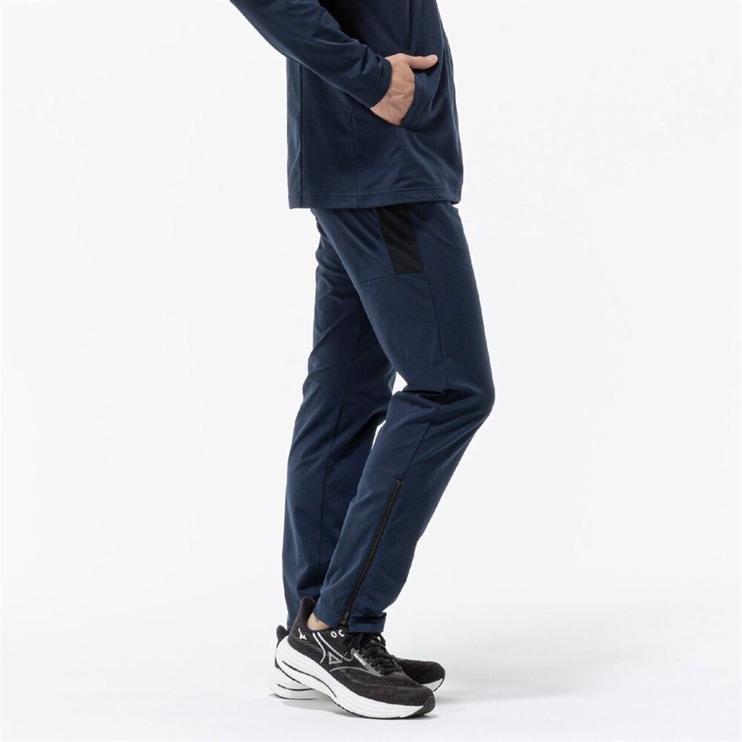 ライトストレッチニットパンツ ドレスネイビー×ブラック XS