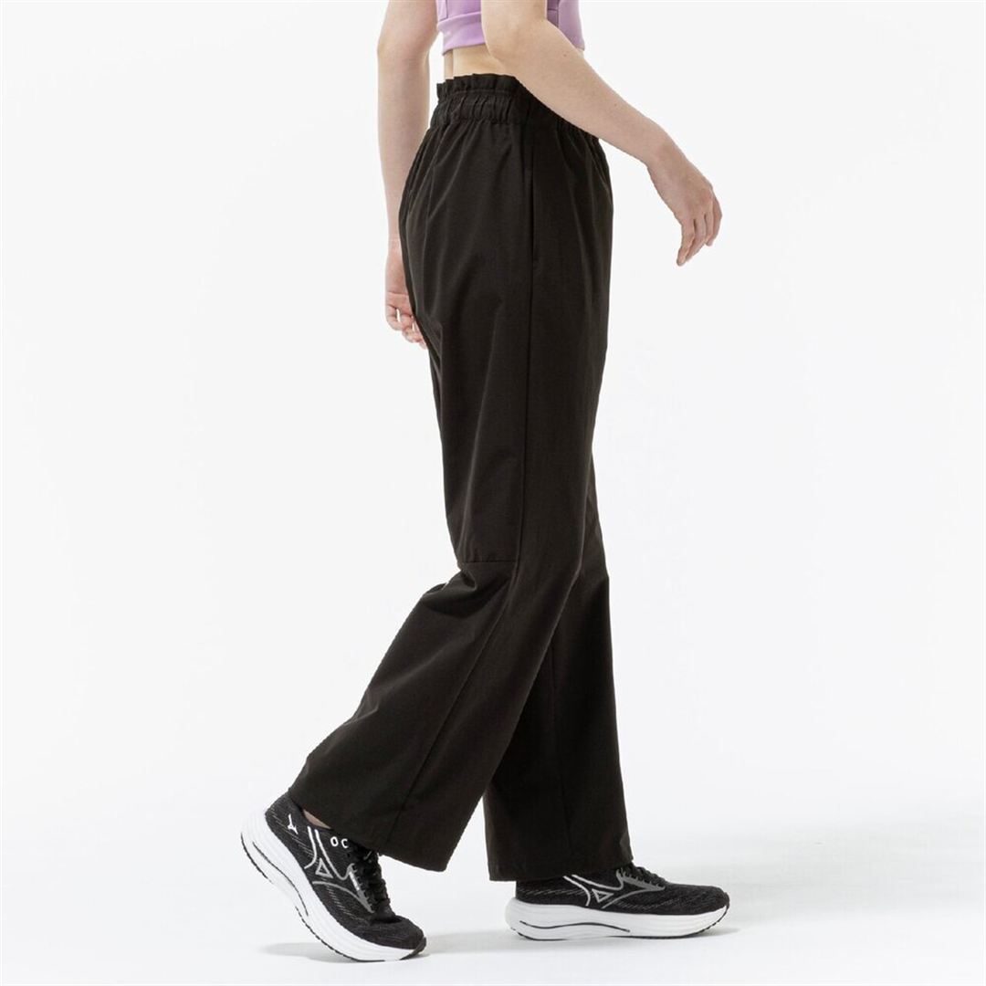 ストレッチウーブンワイドパンツ ブラック XL