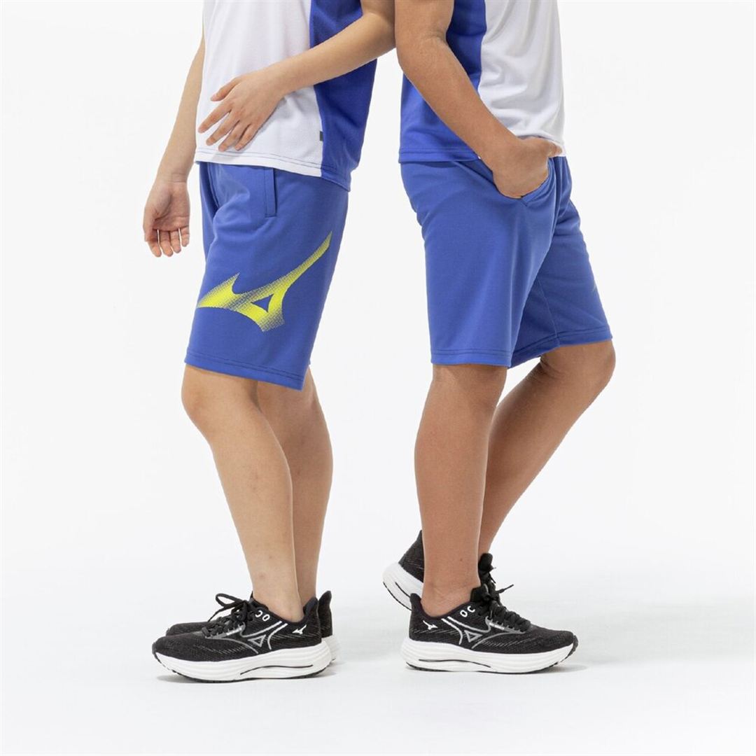 【抗菌防臭／防汚】ニットハーフパンツ ダズリングブルー 160