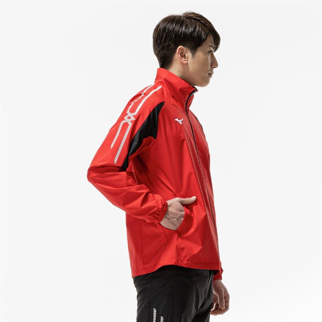 MCライン ウィンドブレーカージャケット チャイニーズレッド×ブラック XS