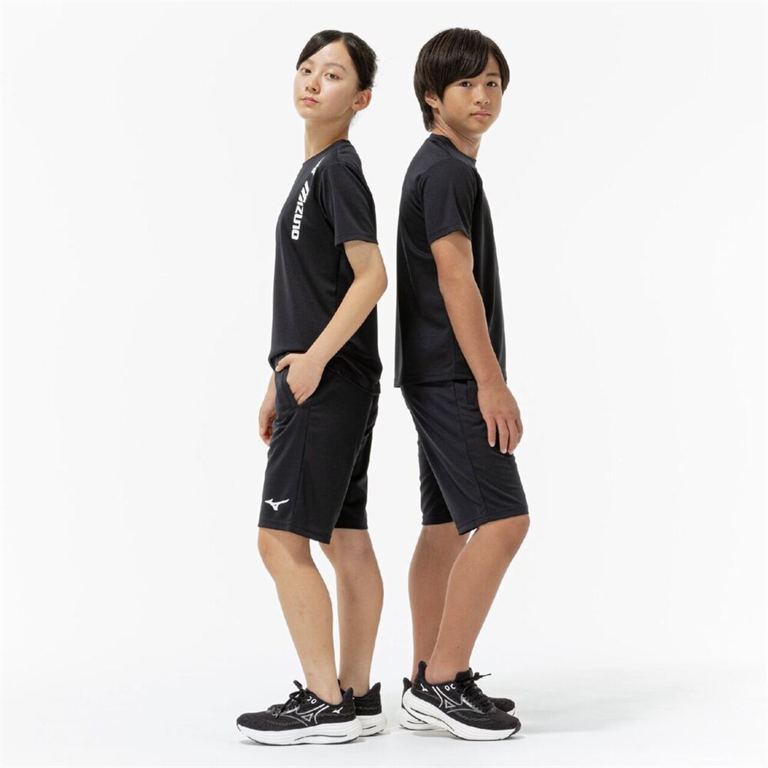 Tシャツ／ハーフパンツセット ブラック×ブラック 120