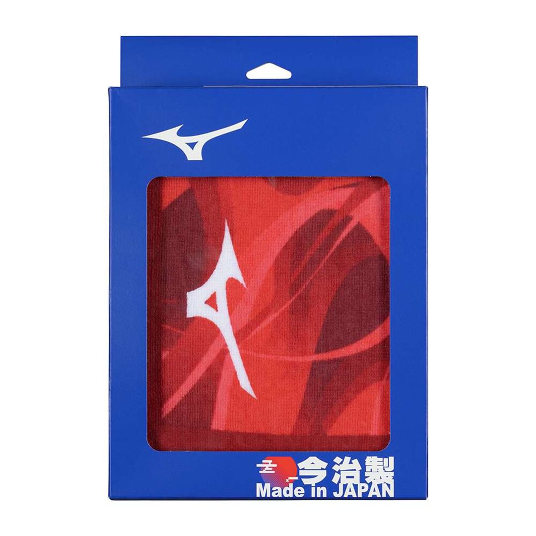 今治製タオル／JAPANフェイスタオル(箱入り) レッド