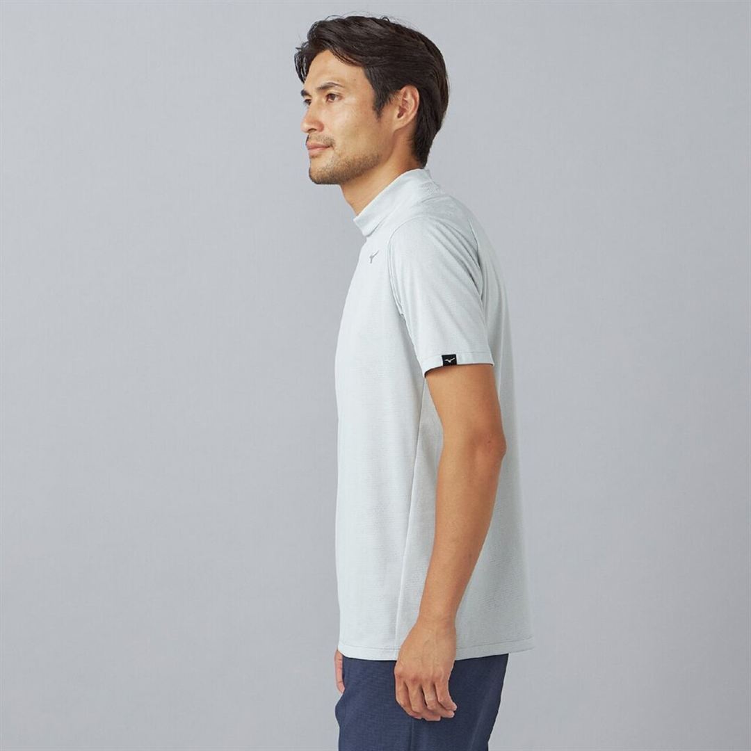 ネクスライト半袖モックネックシャツ グレー 2XL