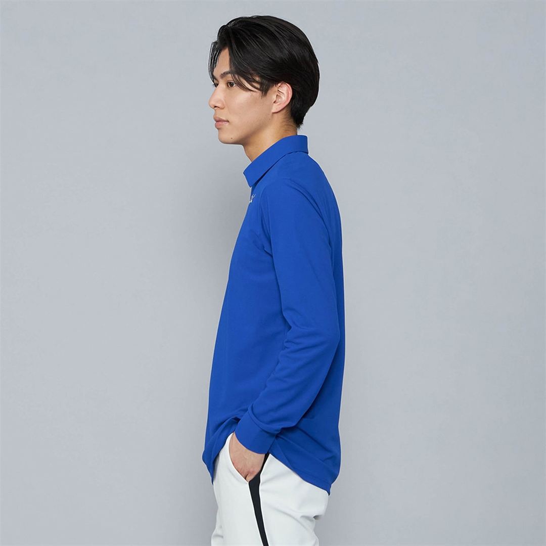 ロングスリーブポロシャツ サーフブルー XL