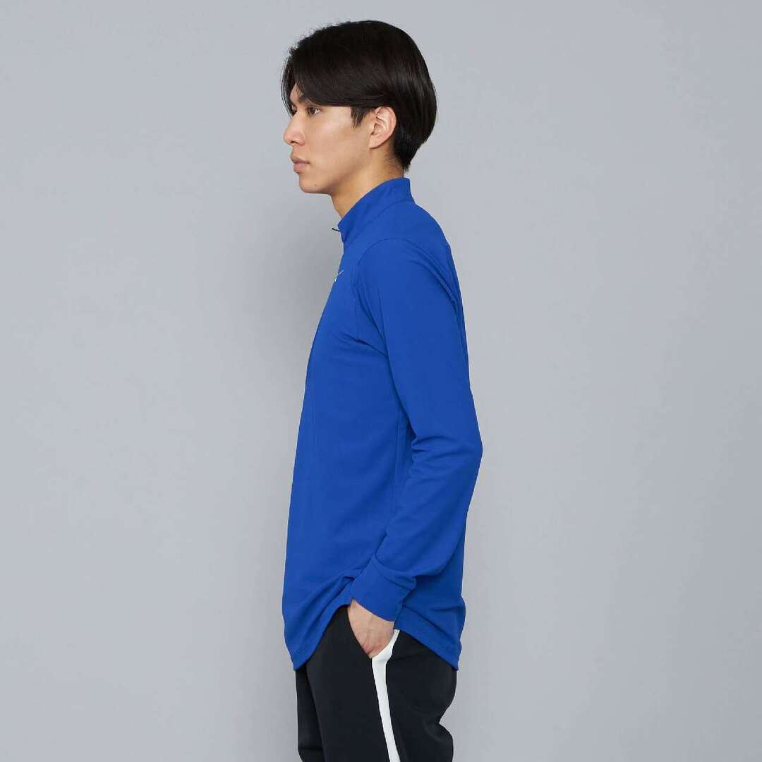 ロングスリーブハーフジップシャツ サーフブルー XL
