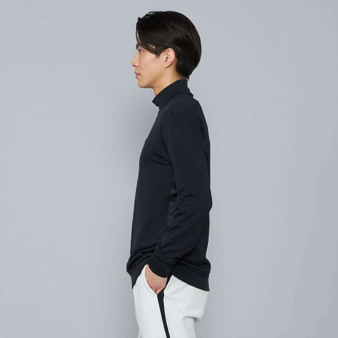 【吸湿発熱】ブレスサーモロングスリーブハイネックシャツ ブラック XL